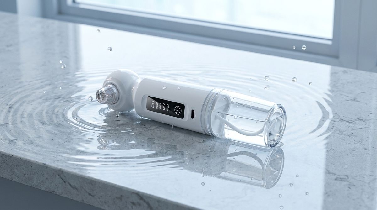 Warm water and the Baree device on wet stone